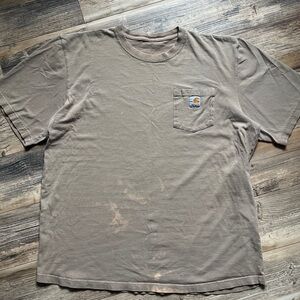 Carhartt Men's Tan Short Sleeve Pocket Tee